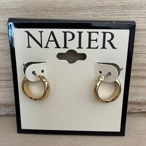 NEW Napier 1/2 inch Gold Hoop Earrings